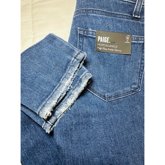 PAIGE Hoxton Ankle High Rise Skinny Fairview Blue Jeans Denim Women's 24 NWT - Picture 13 of 13